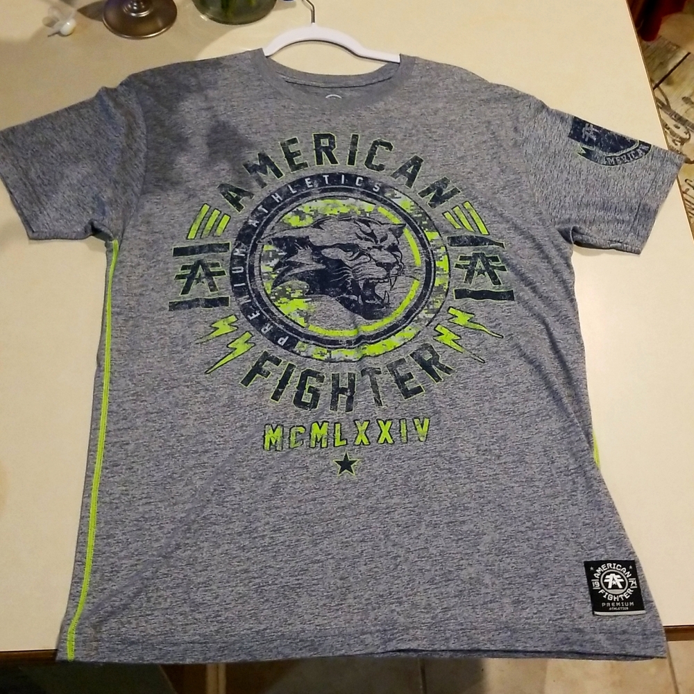 New American Fighter Buckle Exclusive XL Grey Shirt. FREE Shipping